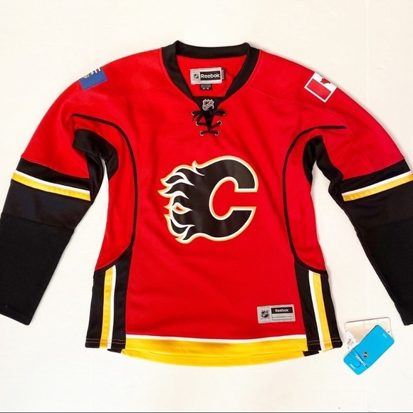 CALGARY FLAMES Jersey Reebok Medium NWT New with tags - Picture 3 of 16